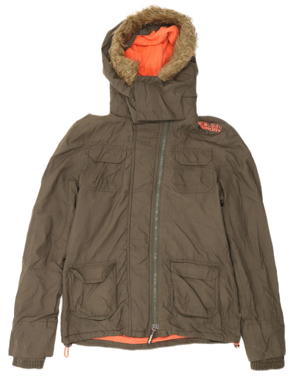Superdry Mens The Windcheater Hooded Windbreaker Jacket UK 36 Small Khaki