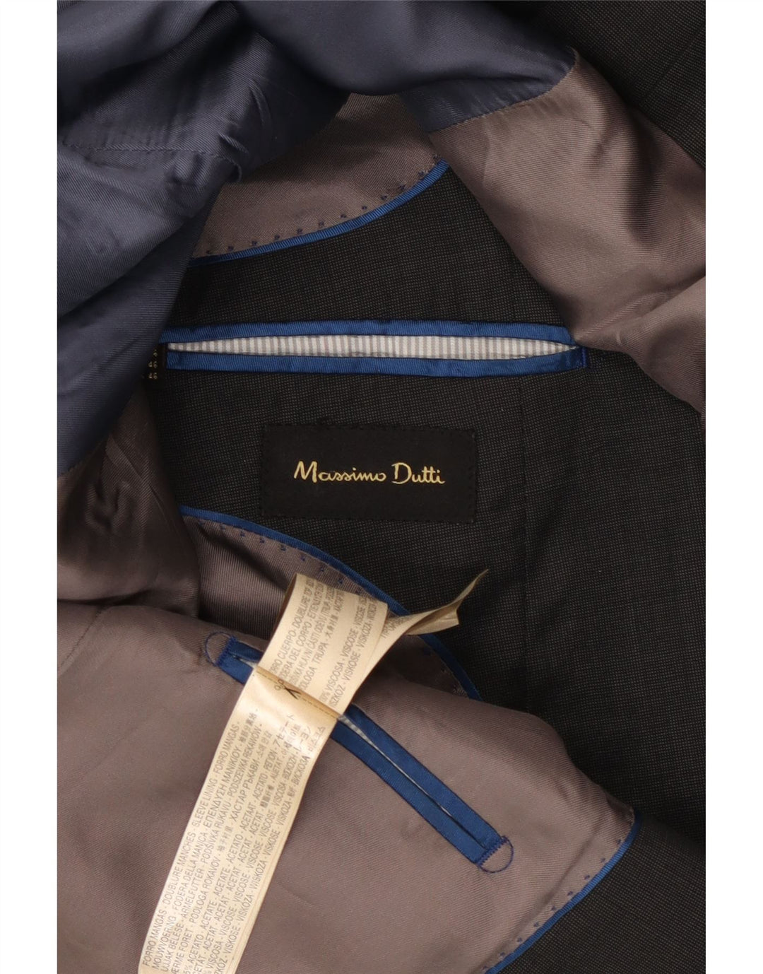 Massimo Dutti Ανδρικό σακάκι 2 κουμπιών US 46 XL Grey Acetate Classic