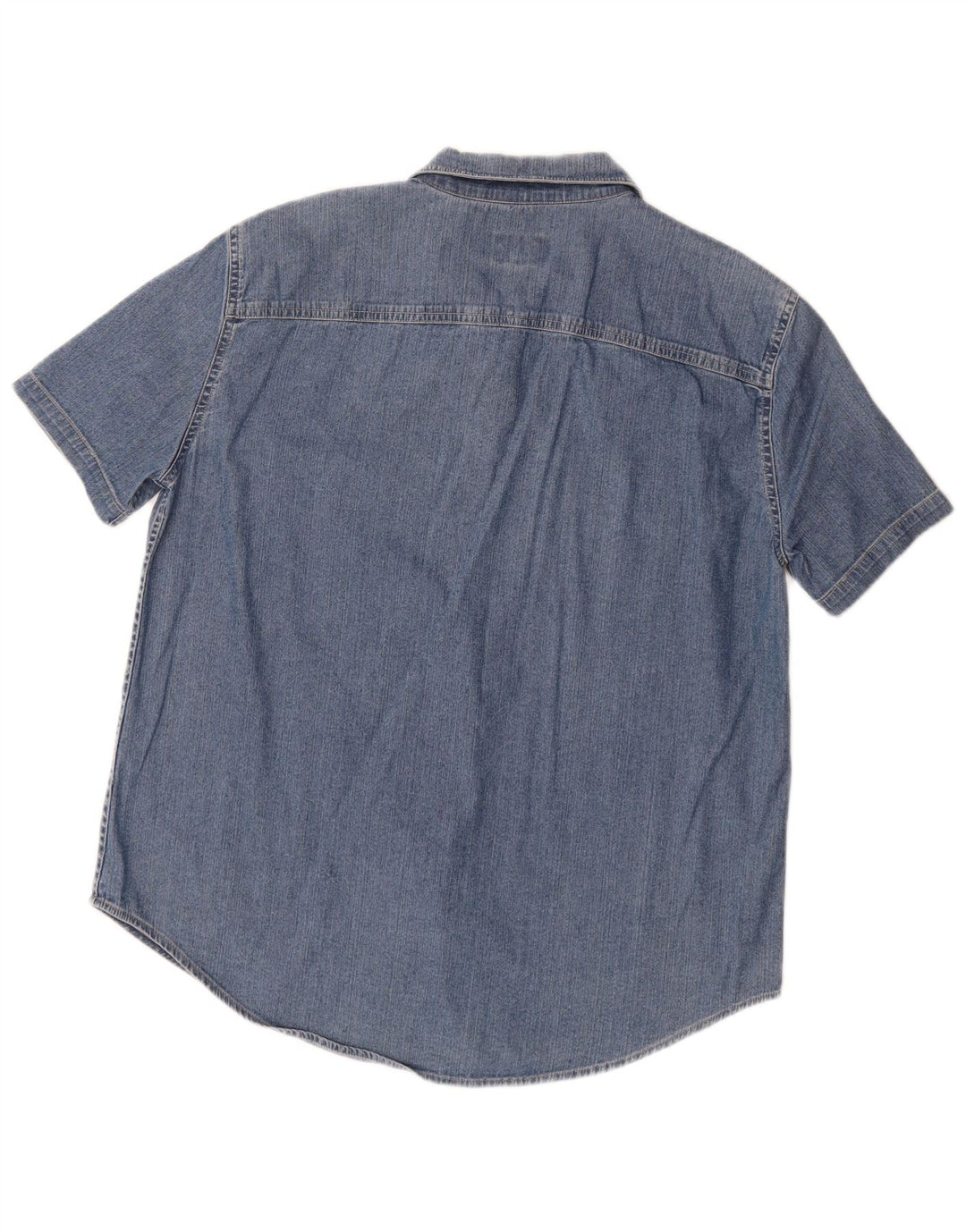 CALVIN KLEIN JEANS Γυναικείο κοντομάνικο τζιν πουκάμισο UK 18 XL μπλε βαμβακερό