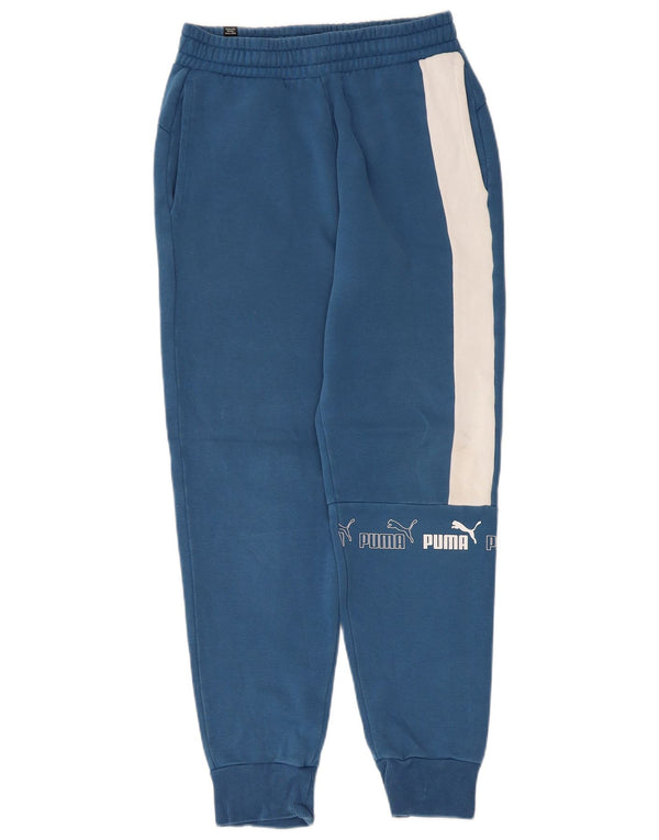 Puma Γυναικεία φόρμα γραφικών Παντελόνι Joggers UK 8 Small Blue Colourblock