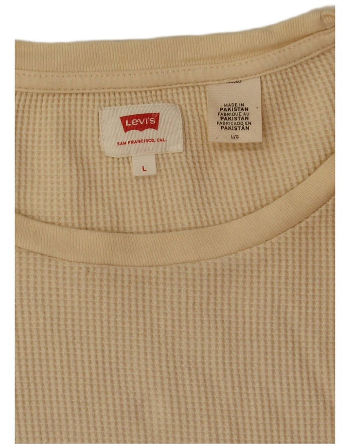 Ανδρικό τοπ Levi's Loose Fit Μακρυμάνικο μεγάλο μπεζ βαμβακερό