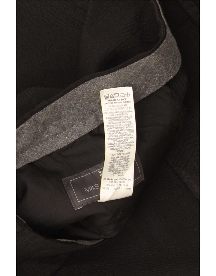 Marks & Spencer Γυναικείο παντελόνι με κανονική εφαρμογή W38 L29 μαύρο πολυεστέρα
