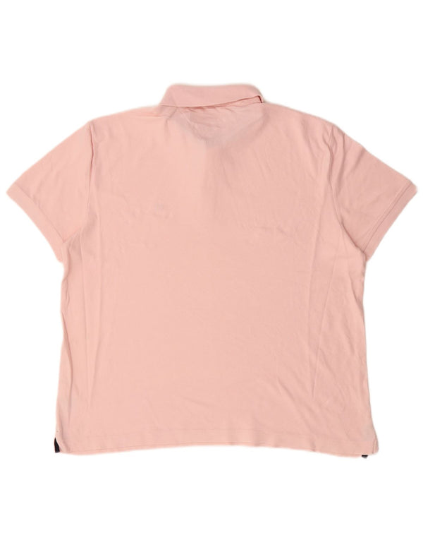 Tommy Hilfiger Mens Custom Fit Polo Shirt Large Pink Cotton