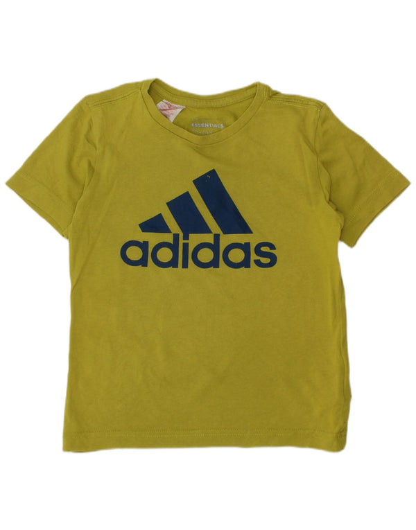 Μπλουζάκι ADIDAS Boys Climalite Graphic T-Shirt 5-6 ετών πράσινο βαμβακερό