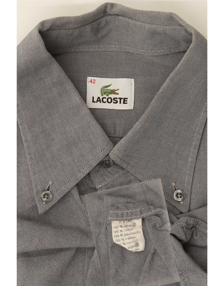 Ανδρικό πουκάμισο Lacoste, μέγεθος 42, μεγάλο γκρι βαμβακερό