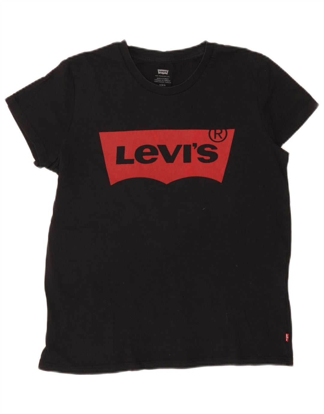 Γυναικείο γραφικό μπλουζάκι Levi's Top UK 14 μεσαίο μαύρο βαμβακερό