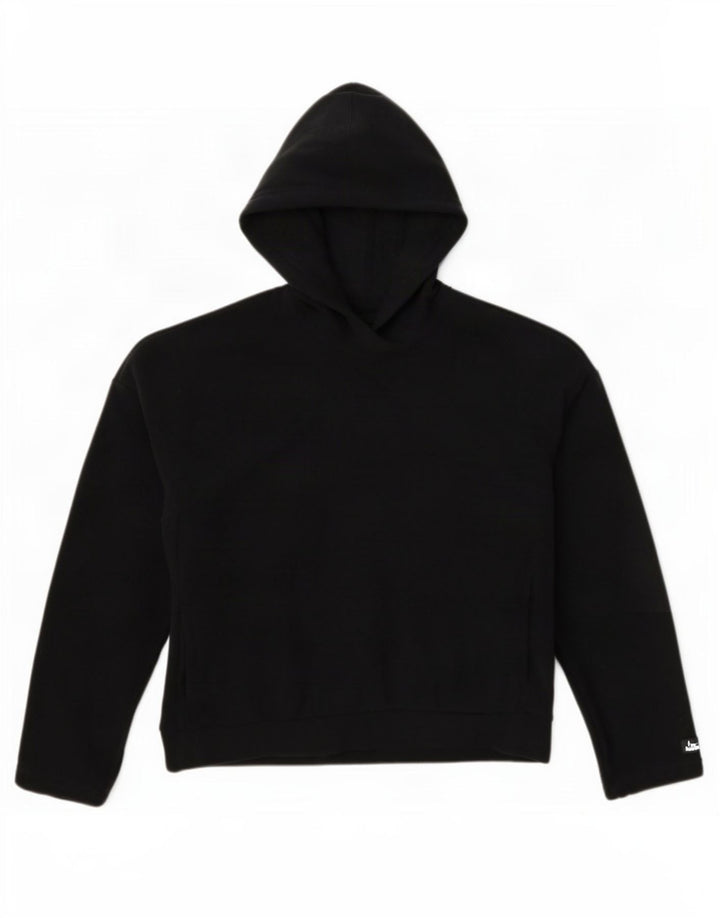 Nike γυναικεία κουκούλα μεγάλου μεγέθους Fleece Jumper UK 10 Small Black Polyester