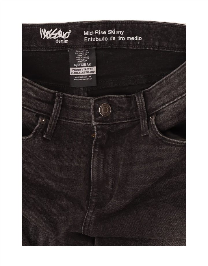 MOSSIMO Womens Mid Rise Skinny Jeans US 6 Medium W32 L30 Grey Cotton Vintage Mossimo and Second-Hand Mossimo from Messina Hembry 