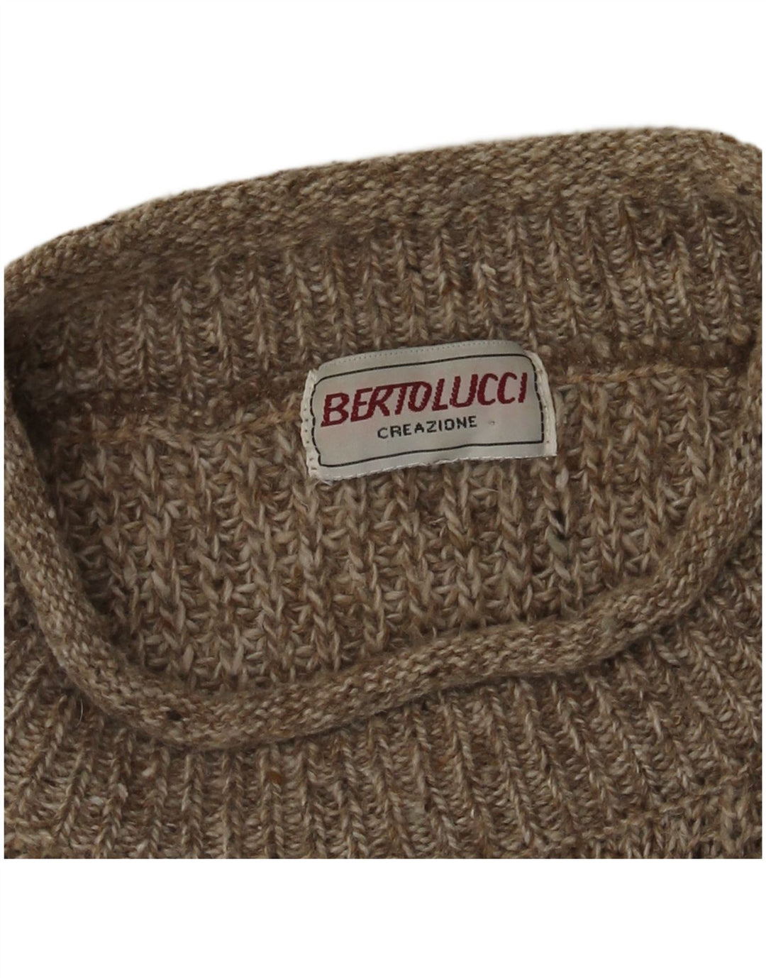 BERTO LUCCI Ανδρικό πουλόβερ με λαιμόκοψη XL γκρι ριγέ