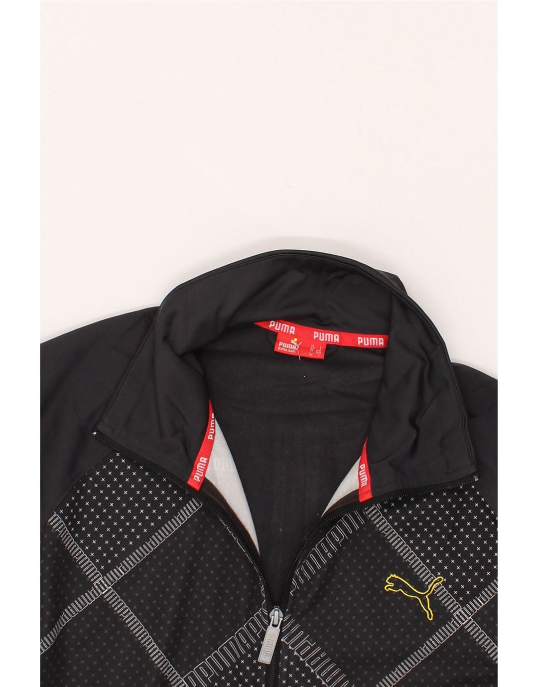 Ανδρική φόρμα αθλητικής φόρμας PUMA γραφικό Top Jacket μεγάλο γκρι γεωμετρικό πολυεστέρα