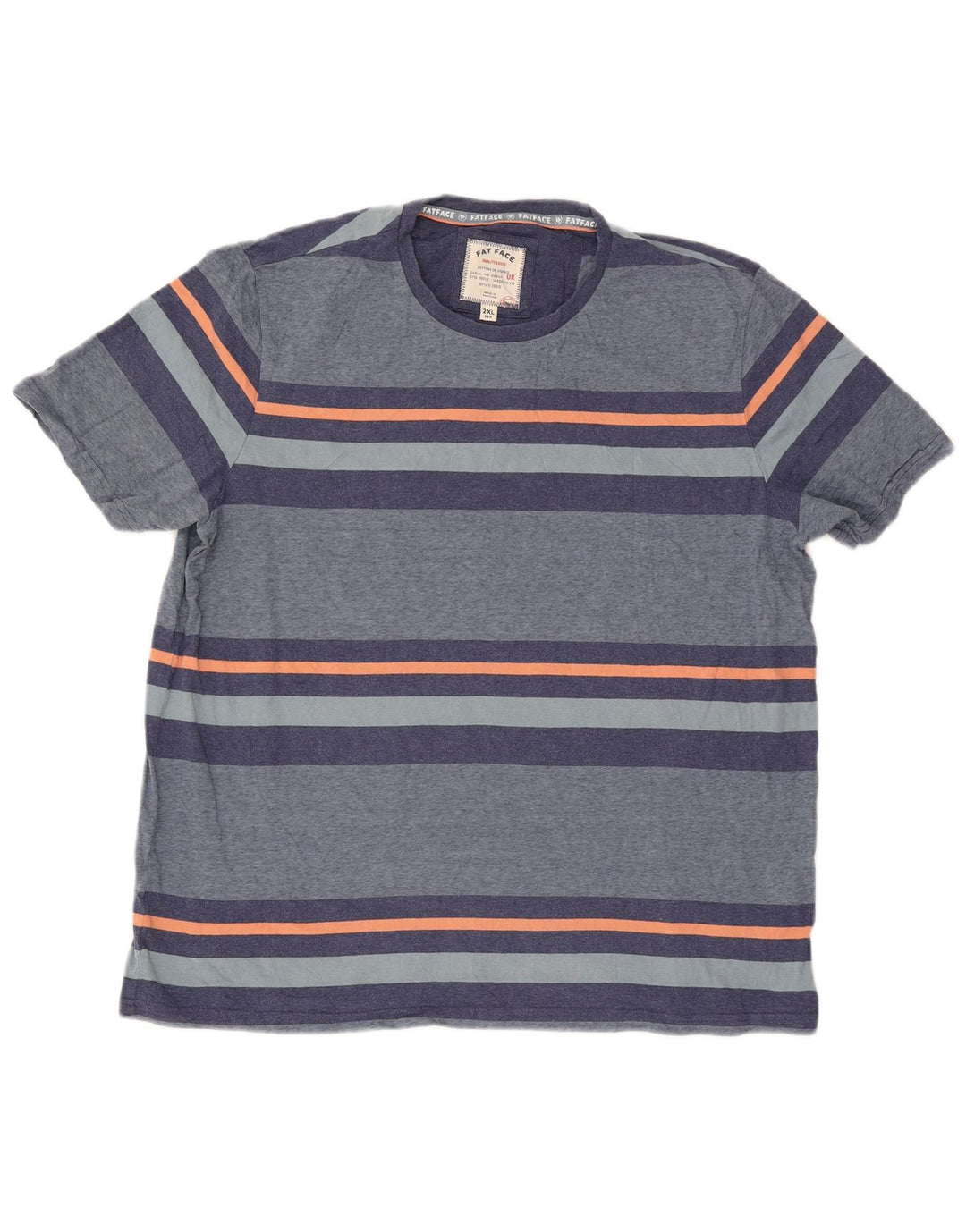 Fat Face Ανδρικό T-Shirt Top 2XL Μπλε ριγέ