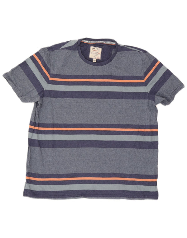 Fat Face Mens T-Shirt Top 2XL Blue Striped