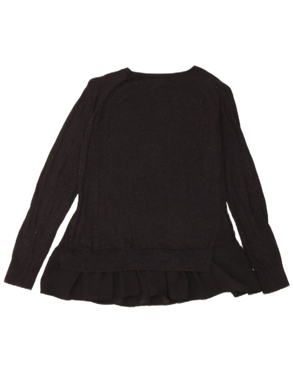 Topshop Γυναικείο πουλόβερ με λαιμόκαυστο UK 6 XS μαύρο πολυεστέρα