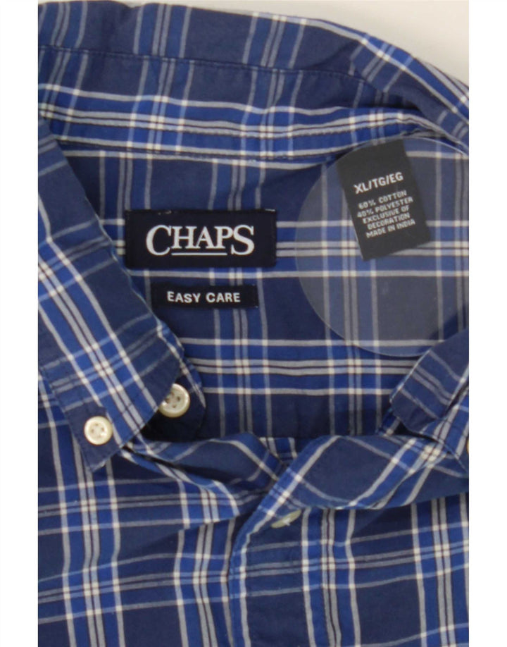 Chaps Ανδρικό πουκάμισο XL Blue Check Cotton