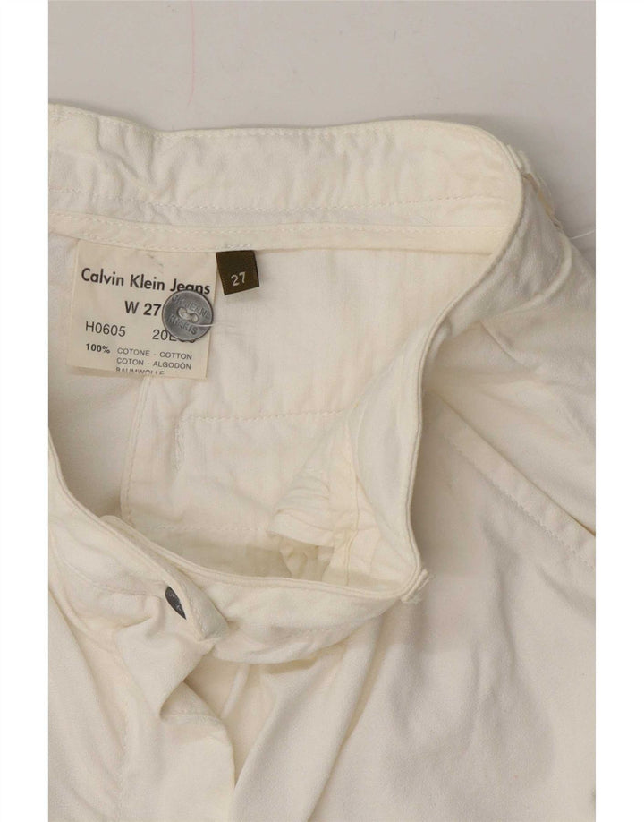 Γυναικείο σορτς Chino Calvin Klein W27 Μικρό λευκό βαμβακερό