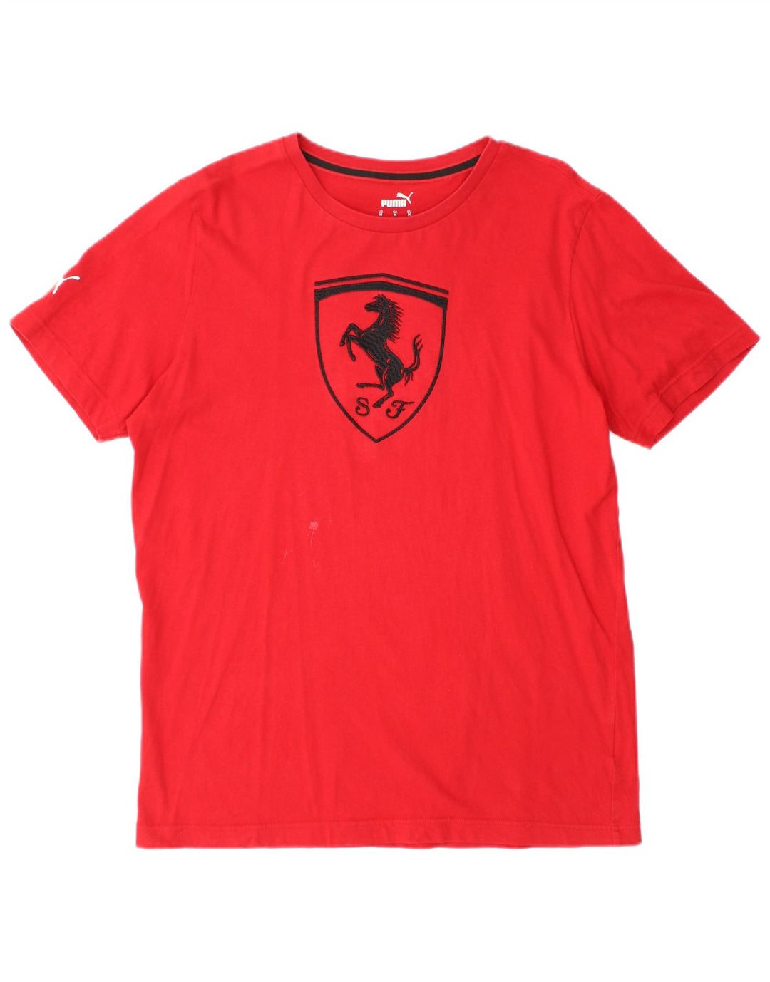 Ανδρικό γραφικό μπλουζάκι Puma Ferrari Top Medium Red