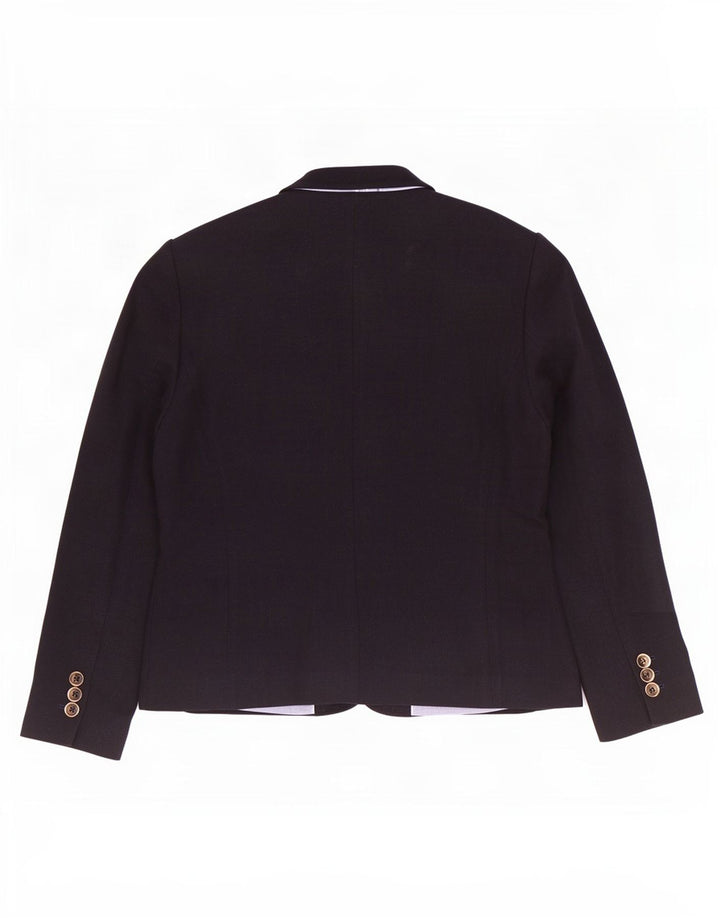 Massimo Dutti Γυναικείο Μπουφάν σακάκι με 1 κουμπί EU 44 XL Μαύρο βαμβακερό