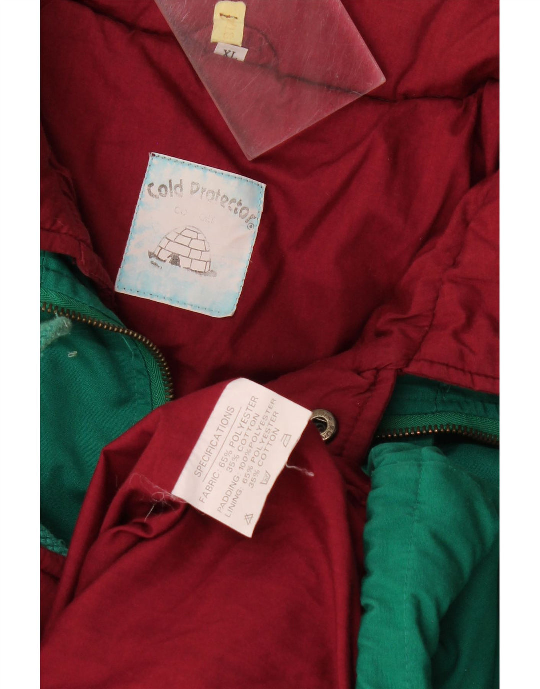Vintage Ανδρικό μπουφάν με επένδυση UK 42 XL Πράσινο Πολυεστέρας