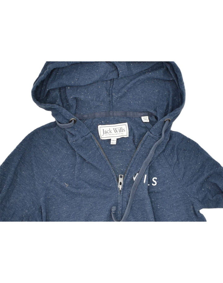 JACK WILLS Womens Oversized Zip Hoodie Sweater UK 8 Small Navy Blue | Vintage | Thrift | Second-Hand | Used Clothing | Messina Hembry 