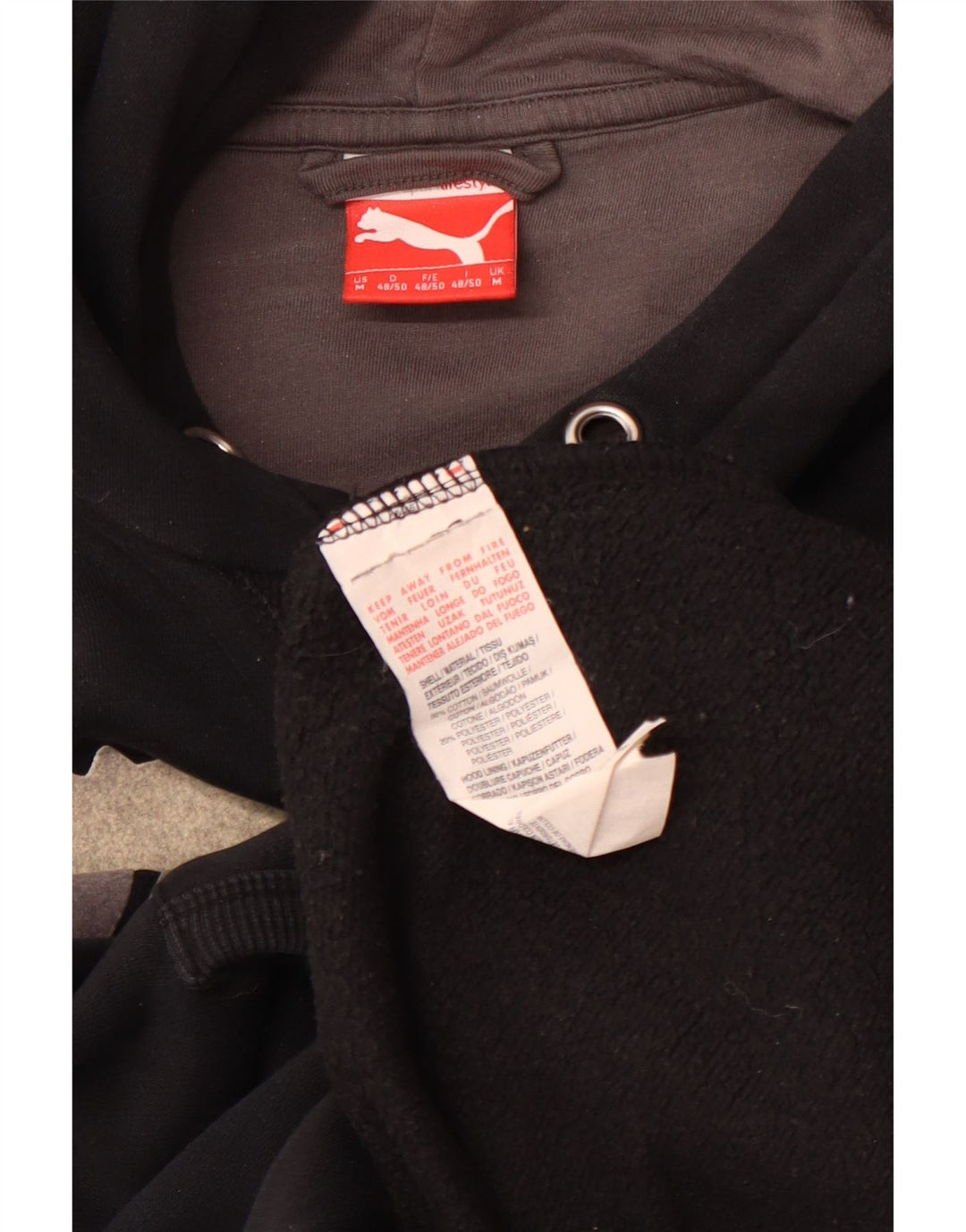 Ανδρικά γραφικά κουκούλα PUMA, μεσαίο μαύρο βαμβακερό Sports