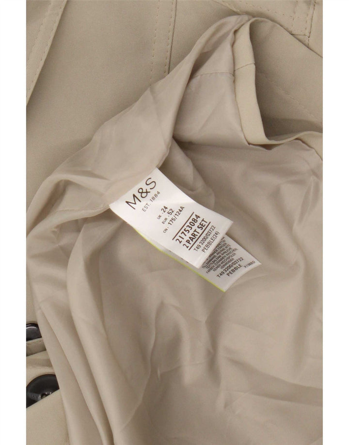 Marks & Spencer Γυναικεία καμπαρντίνα UK 24 4XL Green Polyester