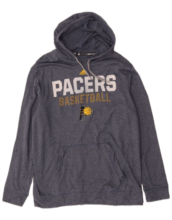 Adidas Mens Packers Graphic Hoodie Jumper Large Blue Polyester