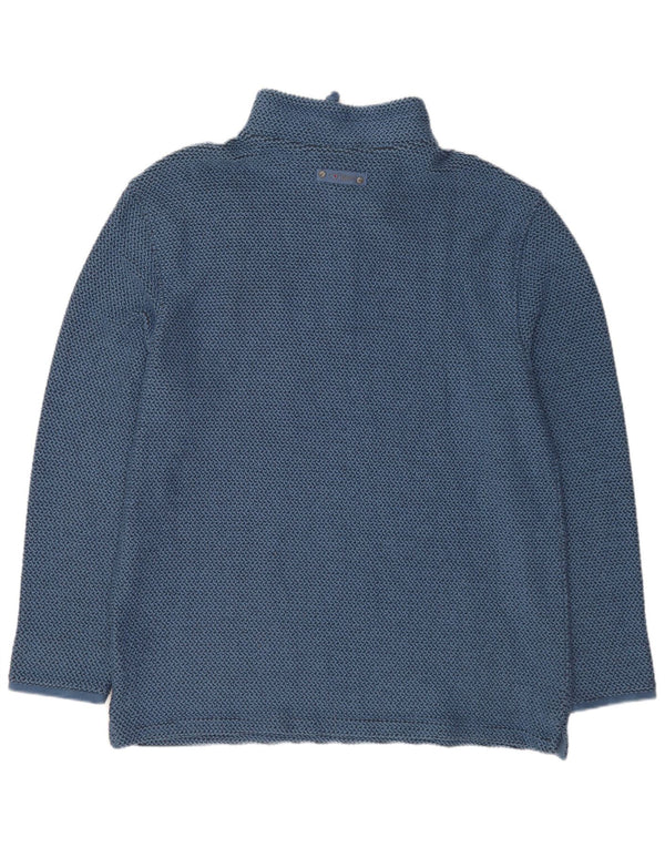Weird Fish Mens Zip Neck Sweatshirt Jumper XL Blue Cotton