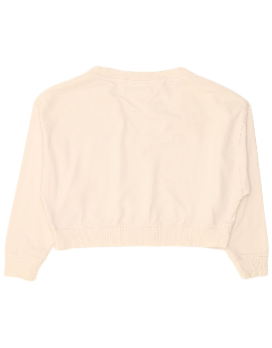Tommy Hilfiger Γυναικεία φούτερ Crop Oversized Jumper UK 10 Small White