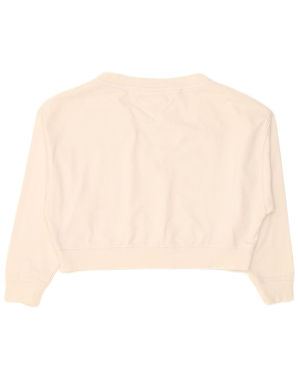 Tommy Hilfiger Γυναικεία φούτερ Crop Oversized Jumper UK 10 Small White