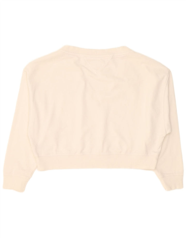 Tommy Hilfiger Γυναικεία φούτερ Crop Oversized Jumper UK 10 Small White