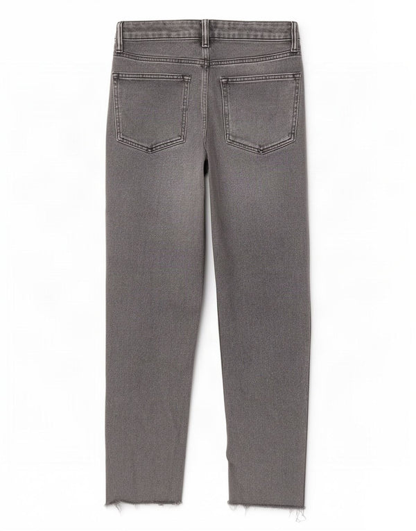 All Saints Γυναικείο τζιν ράλι ίσιο ψηλόμεσο W26 L26 Γκρι βαμβακερό