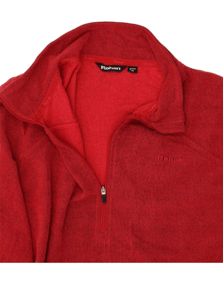 ROHAN Womens Full Zip Fleece Jumper UK 14 Medium Red Polyester Vintage Rohan and Second-Hand Rohan from Messina Hembry 