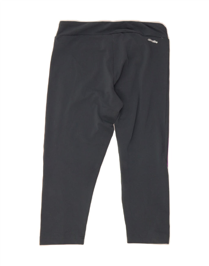 ADIDAS Womens Climalite Capri Leggings UK 8/10 Small Grey Polyester Vintage Adidas and Second-Hand Adidas from Messina Hembry 