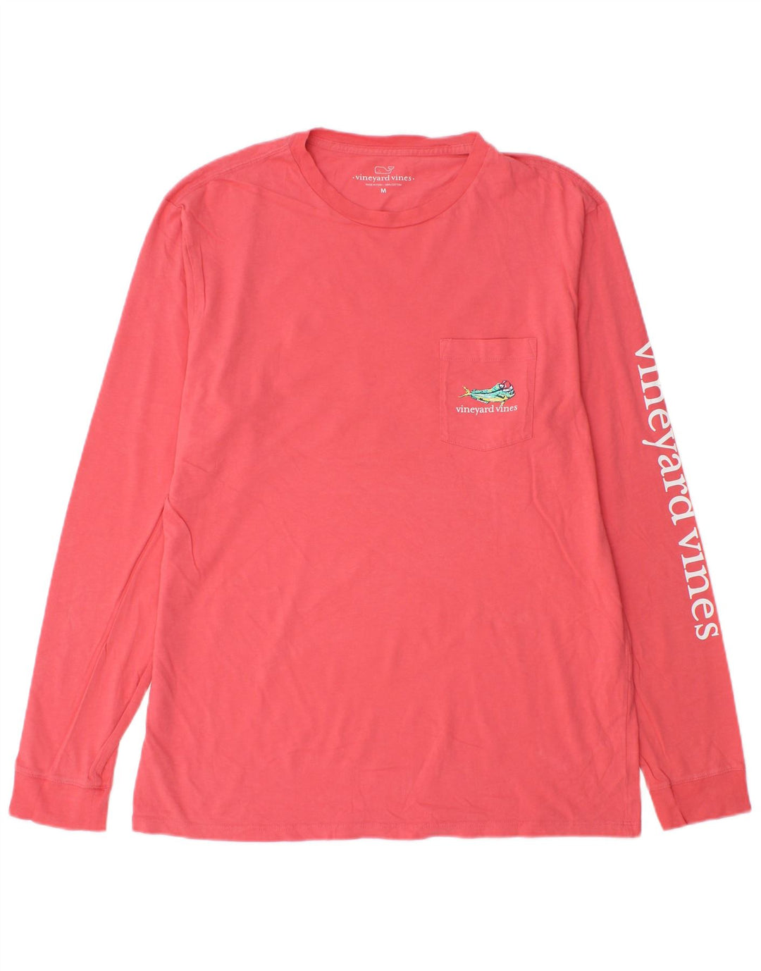 Ανδρικό γραφικό τοπ Vineyard Vines Μακρυμάνικο Μεσαίο Ροζ Βαμβακερό