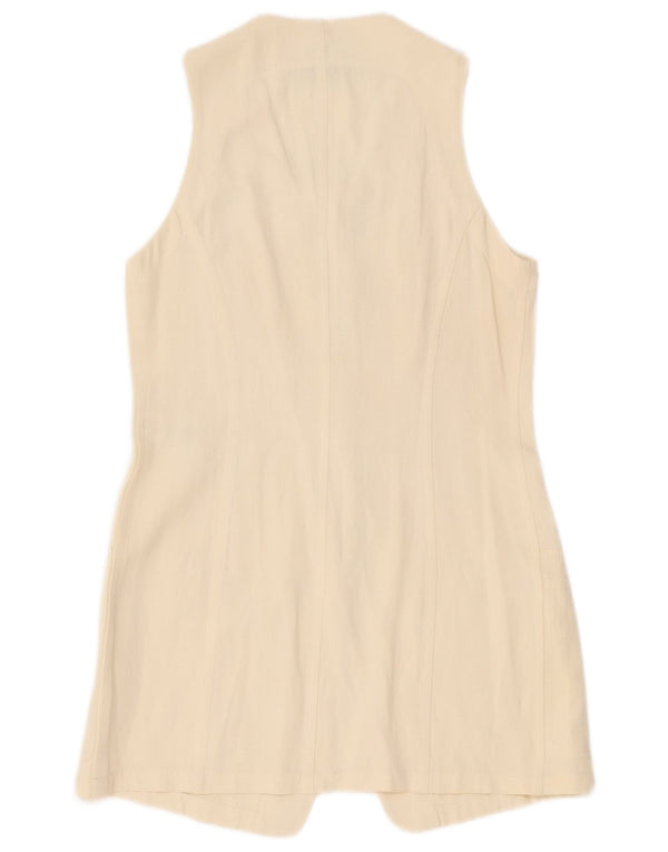 Donna Karan Γυναικείο Longline σακάκι 5 κουμπιών UK 12 Medium Off White