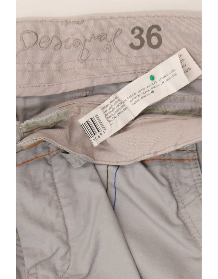 Ανδρικό γραφικό σορτς Cargo Desigual W36 μεγάλο γκρι βαμβακερό