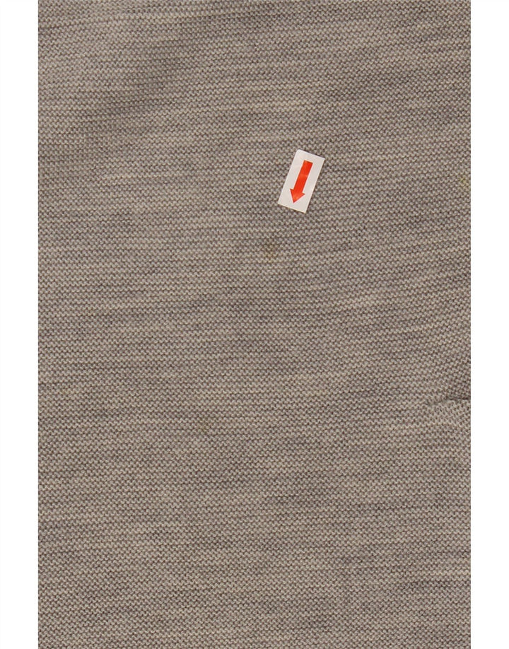 COS Γυναικείο μανίκι 3/4 Crop Boat Neck Jumper UK 10 Small Grey Wool