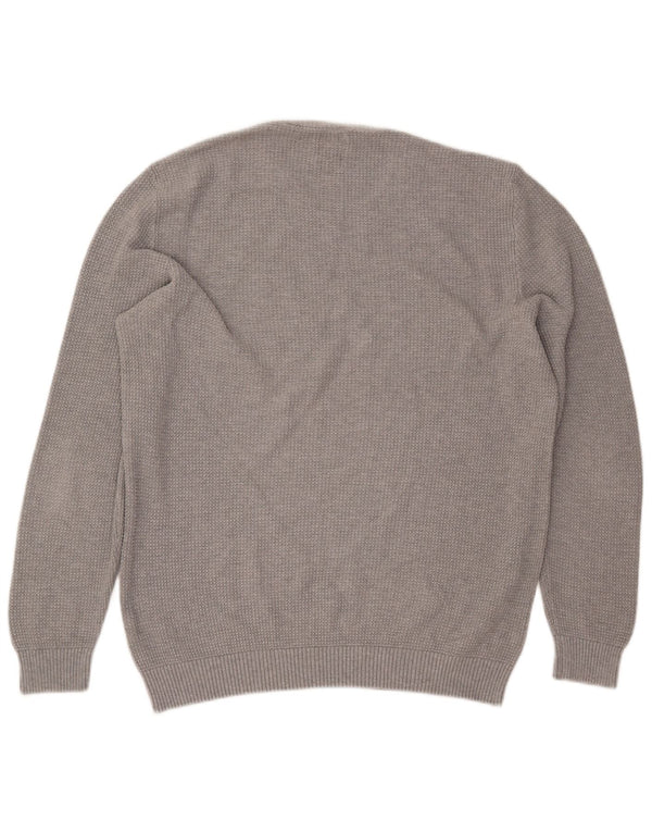 Ανδρικό πουλόβερ ZARA Crew Neck Jumper XL Γκρι βαμβακερό
