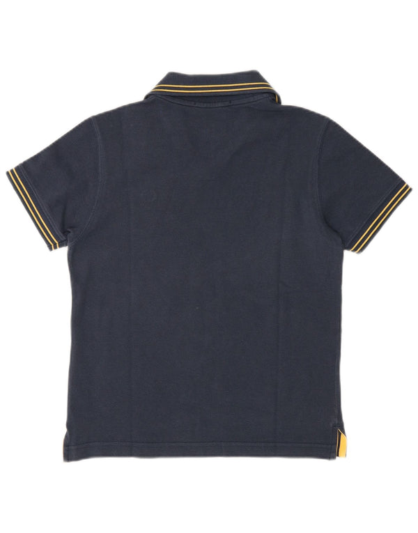 Sergio Tacchini γυναικείο μπλουζάκι πόλο UK 12 μεσαίο μπλε βαμβακερό