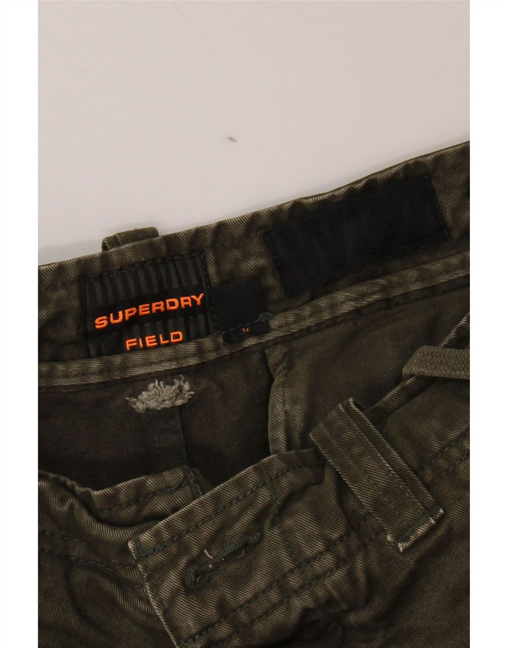 Ανδρικό σορτς Cargo SUPERDRY W32 Μεσαίο Χακί Βαμβακερό