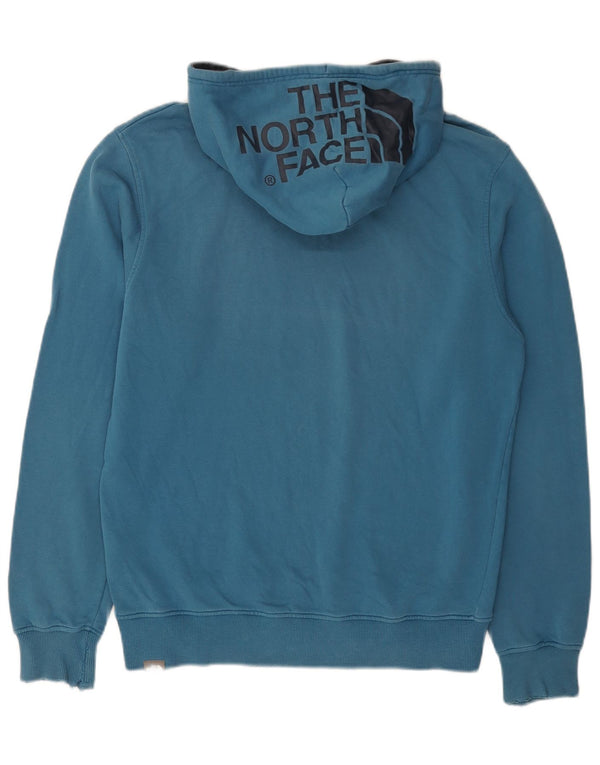 Ανδρικό γραφικό κουκούλα North Face, μεσαίο μπλε βαμβακερό