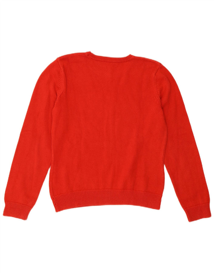 TOMMY HILFIGER Girls Boat Neck Jumper πουλόβερ 14-15 ετών μεγάλο κόκκινο
