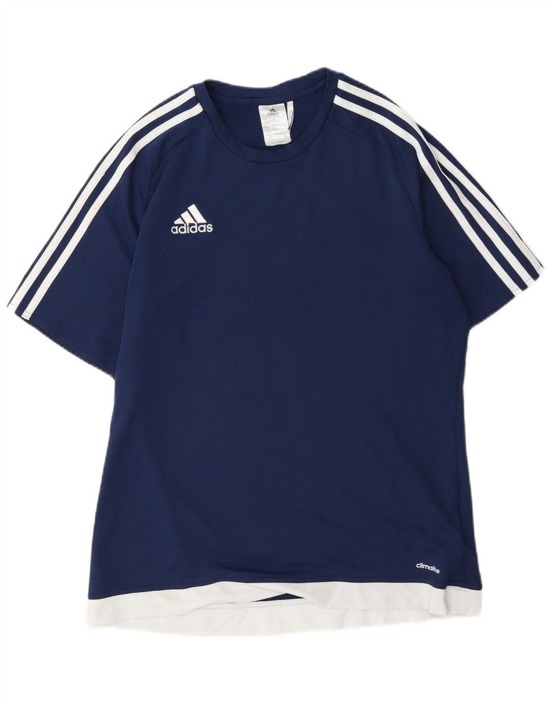 Ανδρικό T-Shirt Climalite Adidas Top Medium Navy Blue Colorblock Πολυεστέρας
