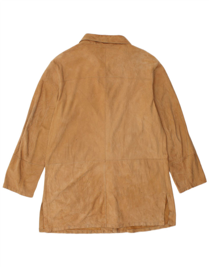 GIMO'S Γυναικείο Suede Jacket UK 12 Medium Beige