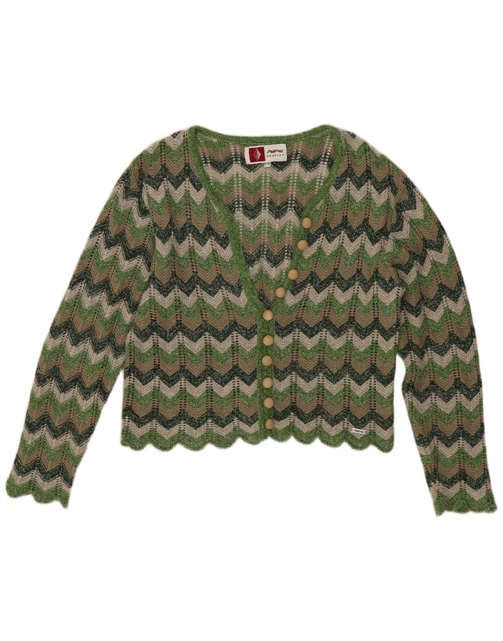 Steffner Γυναικείο πουλόβερ Crop Cardigan EU 40 Medium Green Chevron