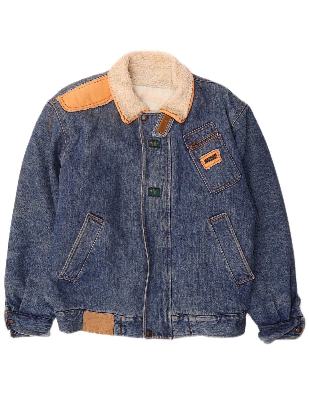 Mash Ανδρικό τζιν Sherpa Jacket UK 40 μεγάλο μπλε βαμβακερό