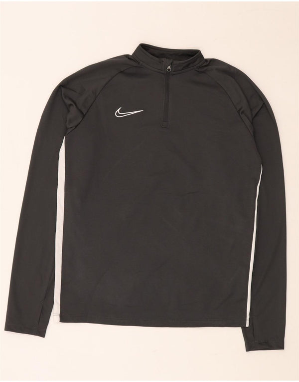 Φόρμα NIKE Boys Dri Fit με φερμουάρ πουλόβερ φόρμα 13-14 ετών XL γκρι