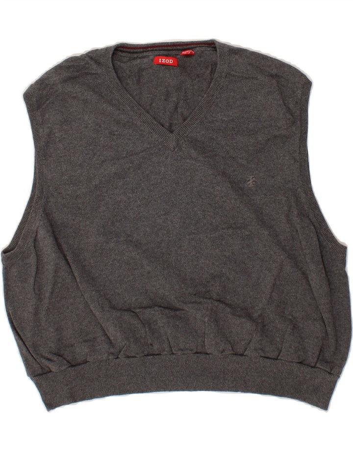 IZOD Womens Oversized Vest Tank Top 2XL Grey Vintage Izod and Second-Hand Izod from Messina Hembry 