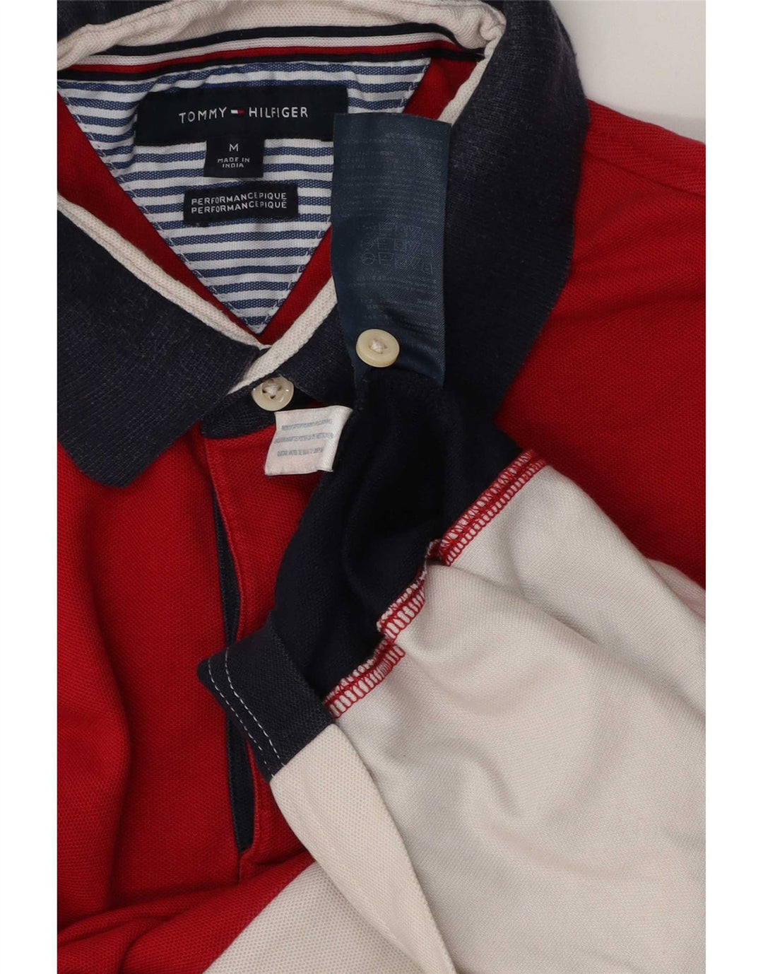 Ανδρικό πουκάμισο πόλο Tommy Hilfiger, μεσαίο κόκκινο, βαμβακερό