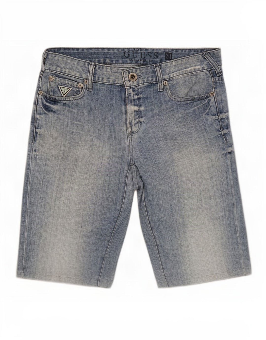 Ανδρικό τζιν σορτς Guess Slim Medium W31 Μπλε βαμβακερό